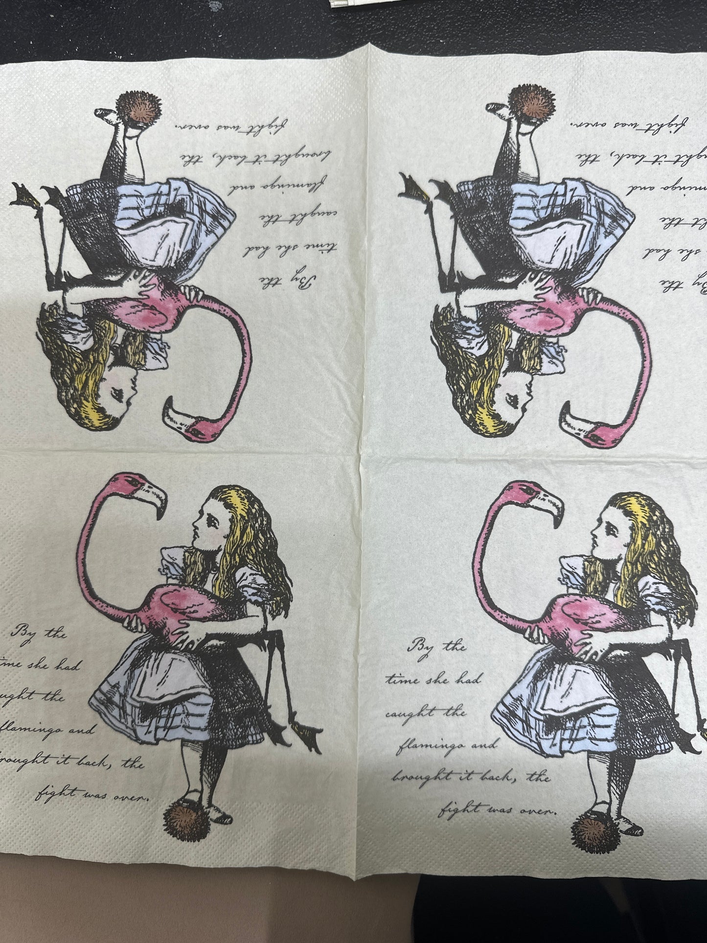 Napkin - Alice w/ Flamingo