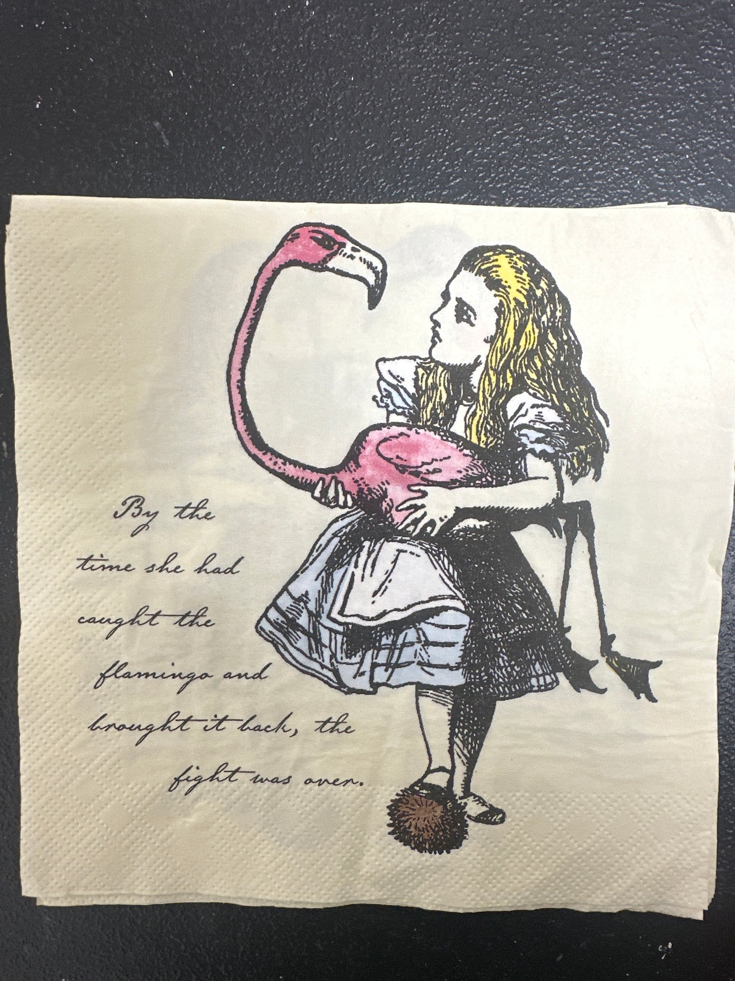 Napkin - Alice w/ Flamingo