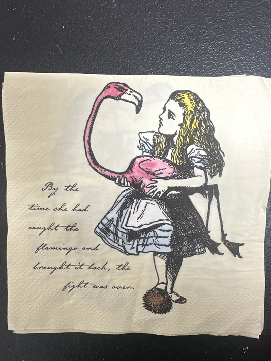 Napkin - Alice w/ Flamingo