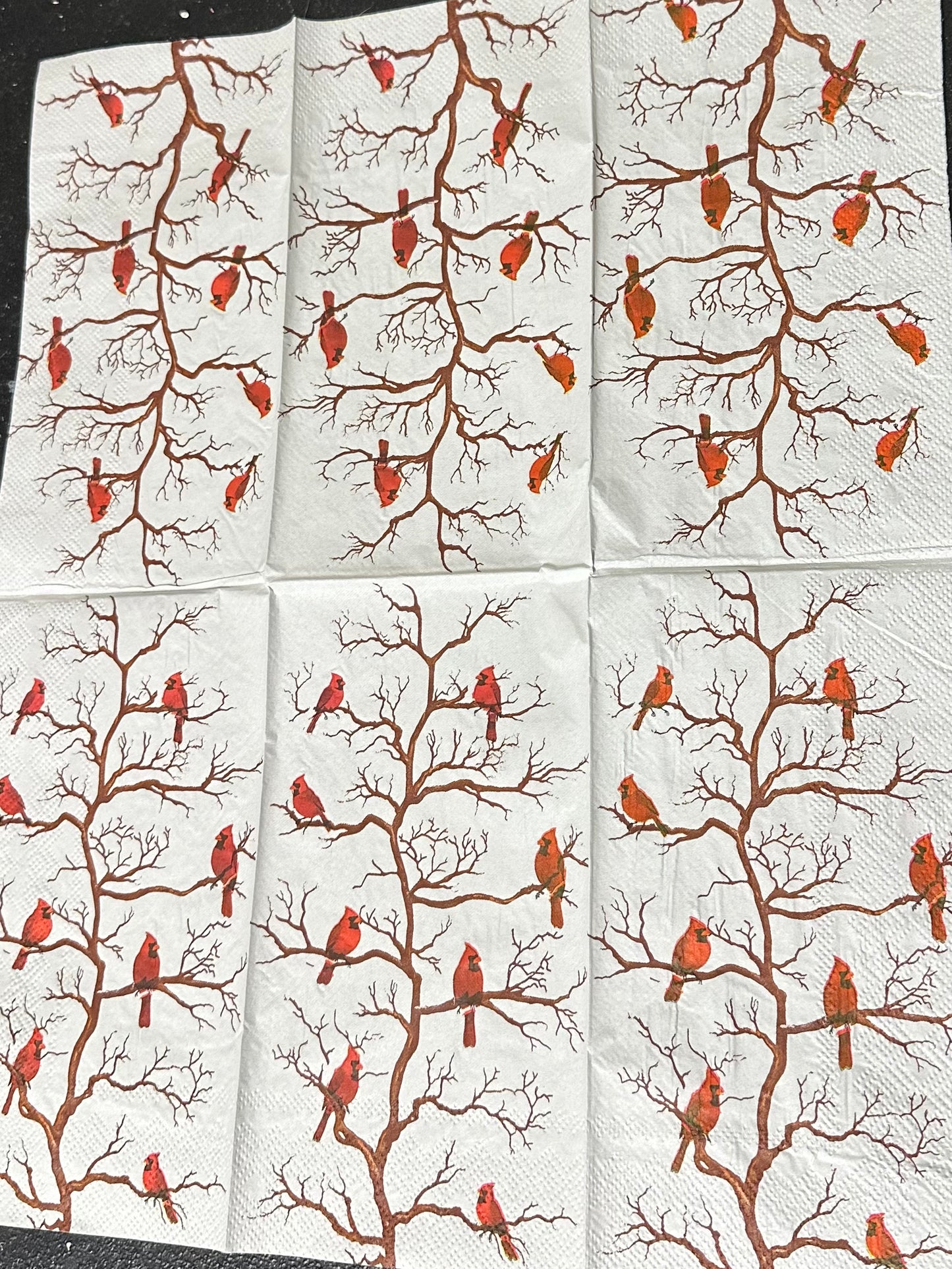 Napkin - Cardinals in Tree