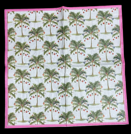 Napkin of Christmas Palm Tree